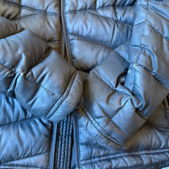 The North Face 550 Women Size L Black Sheen Puffer Goose Down Insulated Jacket - Picture 14 of 16